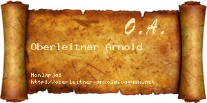 Oberleitner Arnold névjegykártya